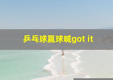 乒乓球赢球喊got it